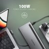 AXAGON HMC-4KX3 Wieloportowy hub USB 11in1, 5Gbps, 3x USB-A, 2x HDMI 4K/60Hz+ DP 4K/60Hz+ GLAN + SD/microSD + audio, PD 100W, 40